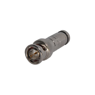 EPCOM TITANIUM TT-RG-96 Conector BNC macho de 75 Ohm, con base de resorte para montar a presión cable coaxial RG-59/ Níquel/ Oro/ Teflón.