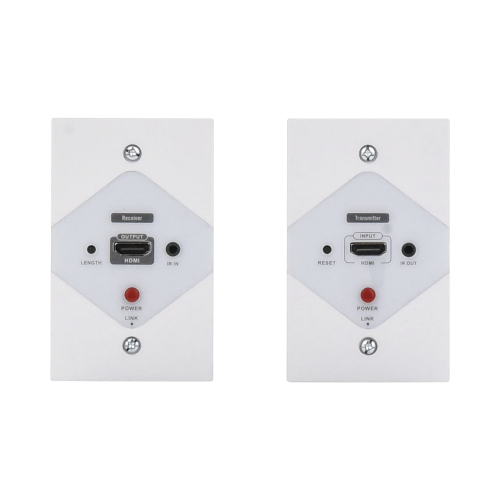 EPCOM TITANIUM TT372W Kit Extensor HDMI en PLACAS DE PARED para distancias de 40 metros, Resolución 1080P @ 60 Hz, Cat 6/6A/ 7, HDR/ Cero Latencia, Soporta Control Remoto, Placa de pared de 2.74 x 4.49” (tamaño estándar de EE.UU.).