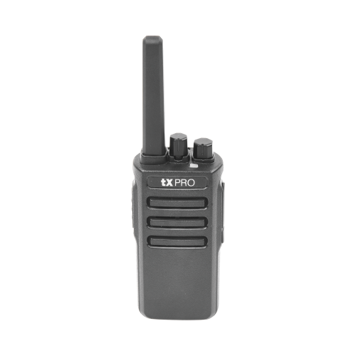 TXPRO TX-500 Radio Portátil VHF, 5W de Potencia, Scrambler de Voz, Alta Cobertura, 136-174 MHz, 16 canales preconfigurados