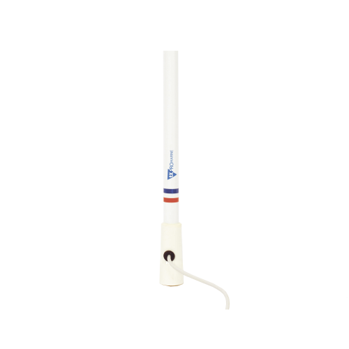 TXPROMARINE TX-5206-SYS Antena marina VHF en fibra de vidrio en rango de 156 a 163 MHz, Incluye 4.5 metros de cable y conector PL-259 macho.