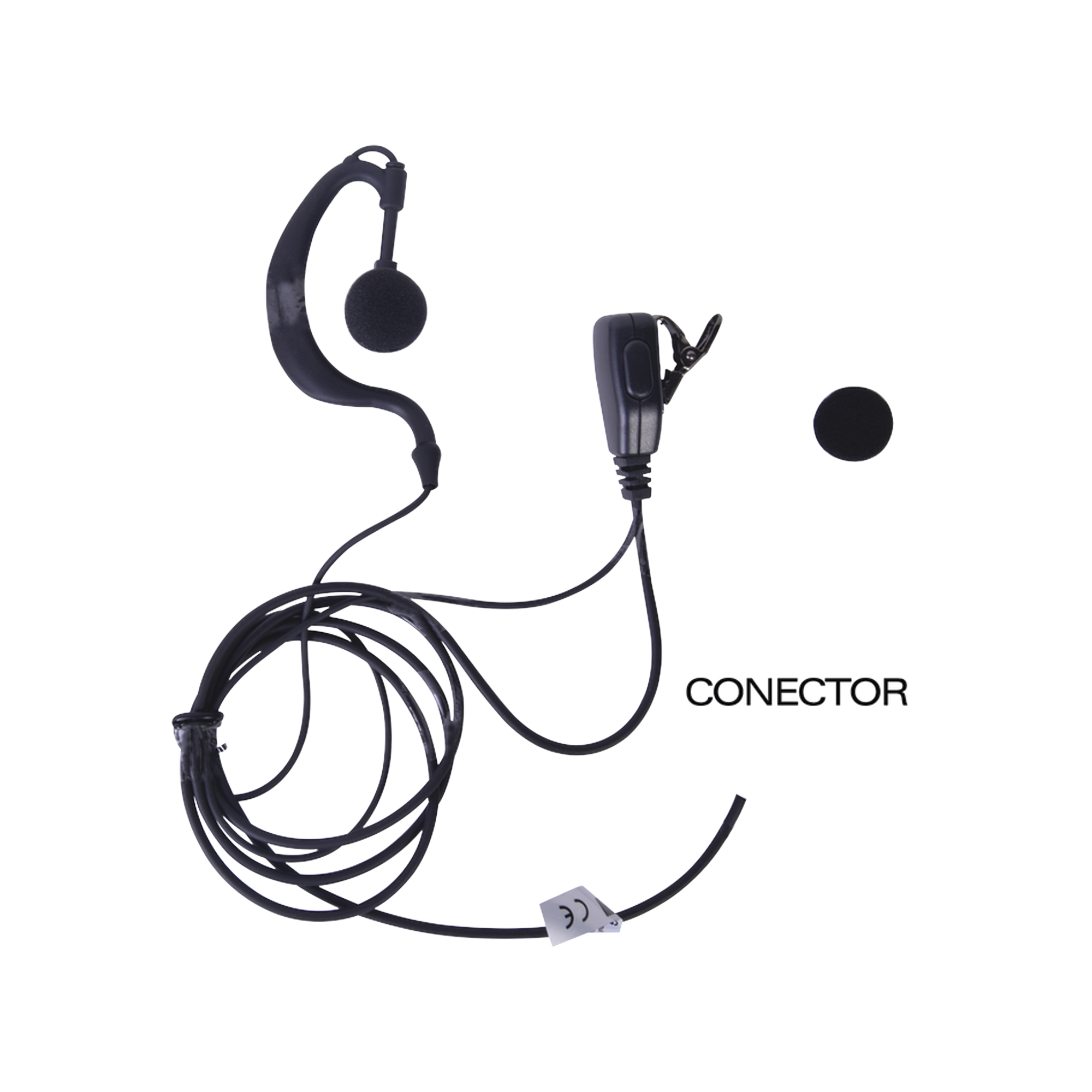 TXPRO TXEHK04 Micrófono – audífono de solapa ajustable al oído para KENWOOD PKT23K