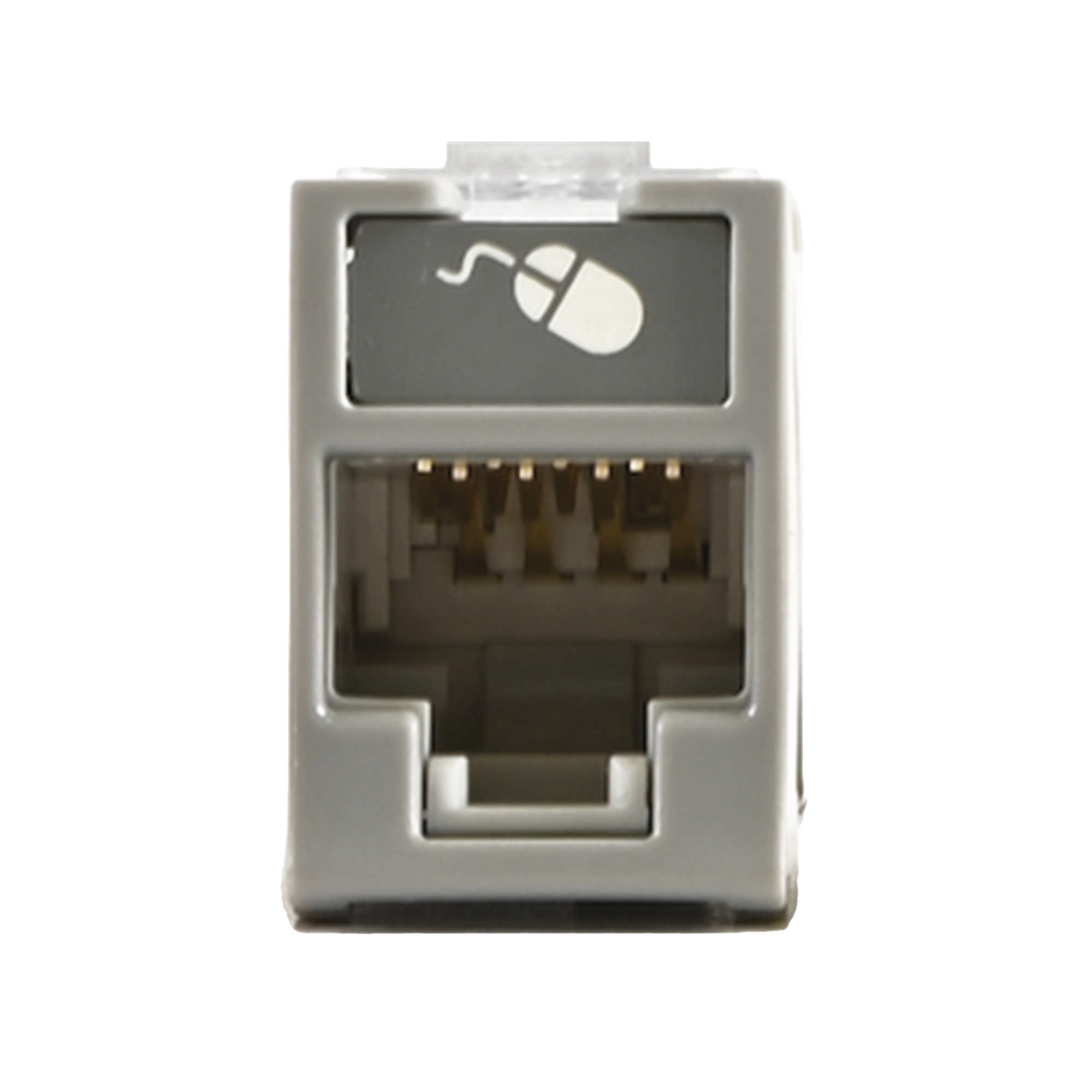 SIEMON U6-H04NS Jack UltraMAX Cat6, UTP, Montaje híbrido en Placa de Pared (Plano y Angulado), Color Gris, Punch Down