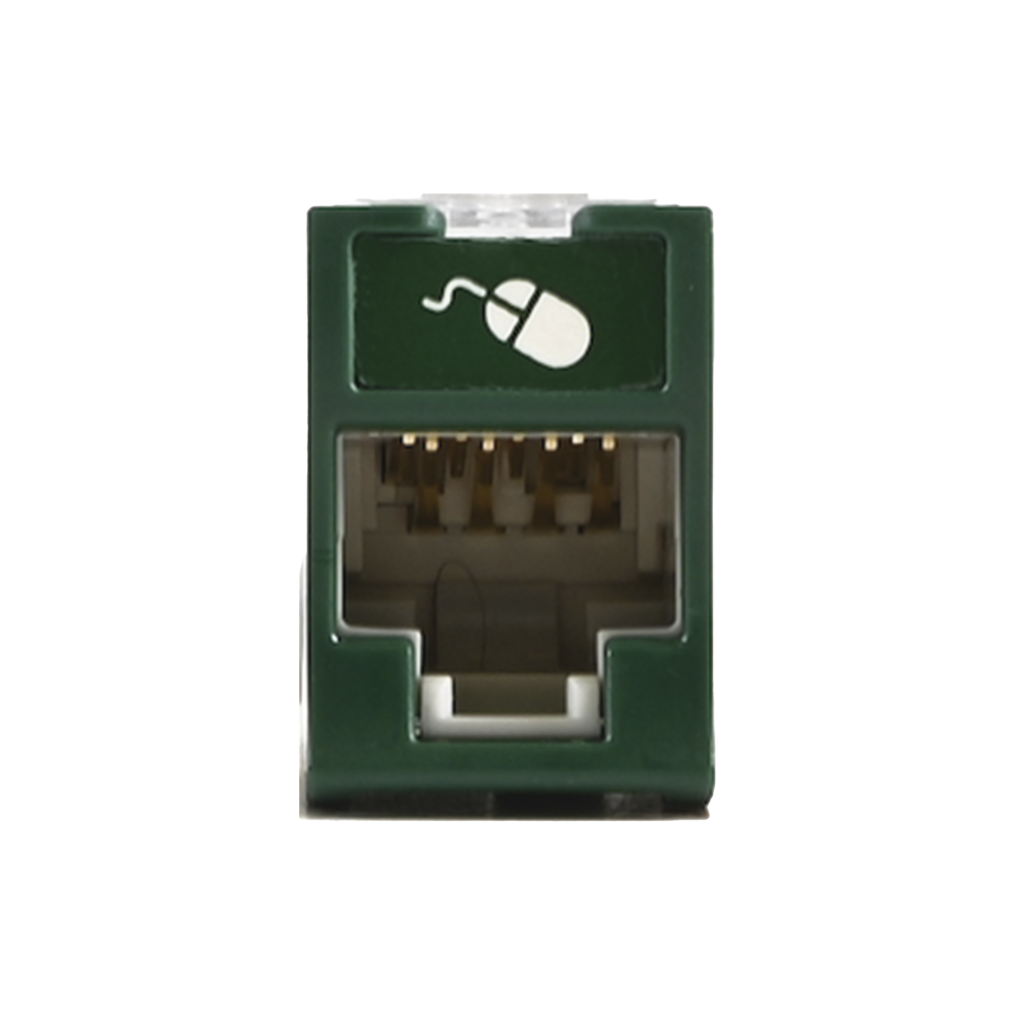 SIEMON U6-H07NS Jack UltraMAX Cat6, UTP, Montaje híbrido en Placa de Pared (Plano y Angulado), Color Verde, Punch Down