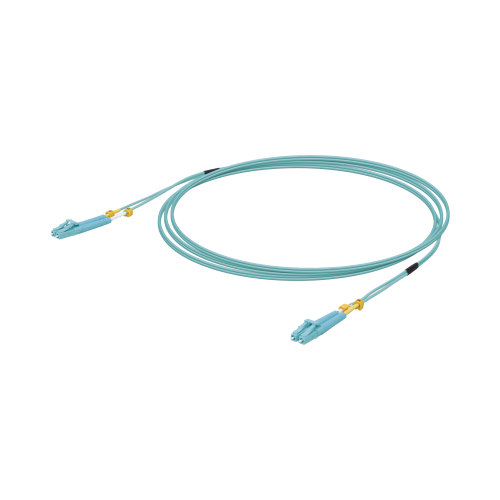 UBIQUITI UACC-OFC-MM-3M Jumper de Fibra Óptica Multimodo LC-LC duplex 10 G, 50/125 OM3, Color Aqua, 3 Metros