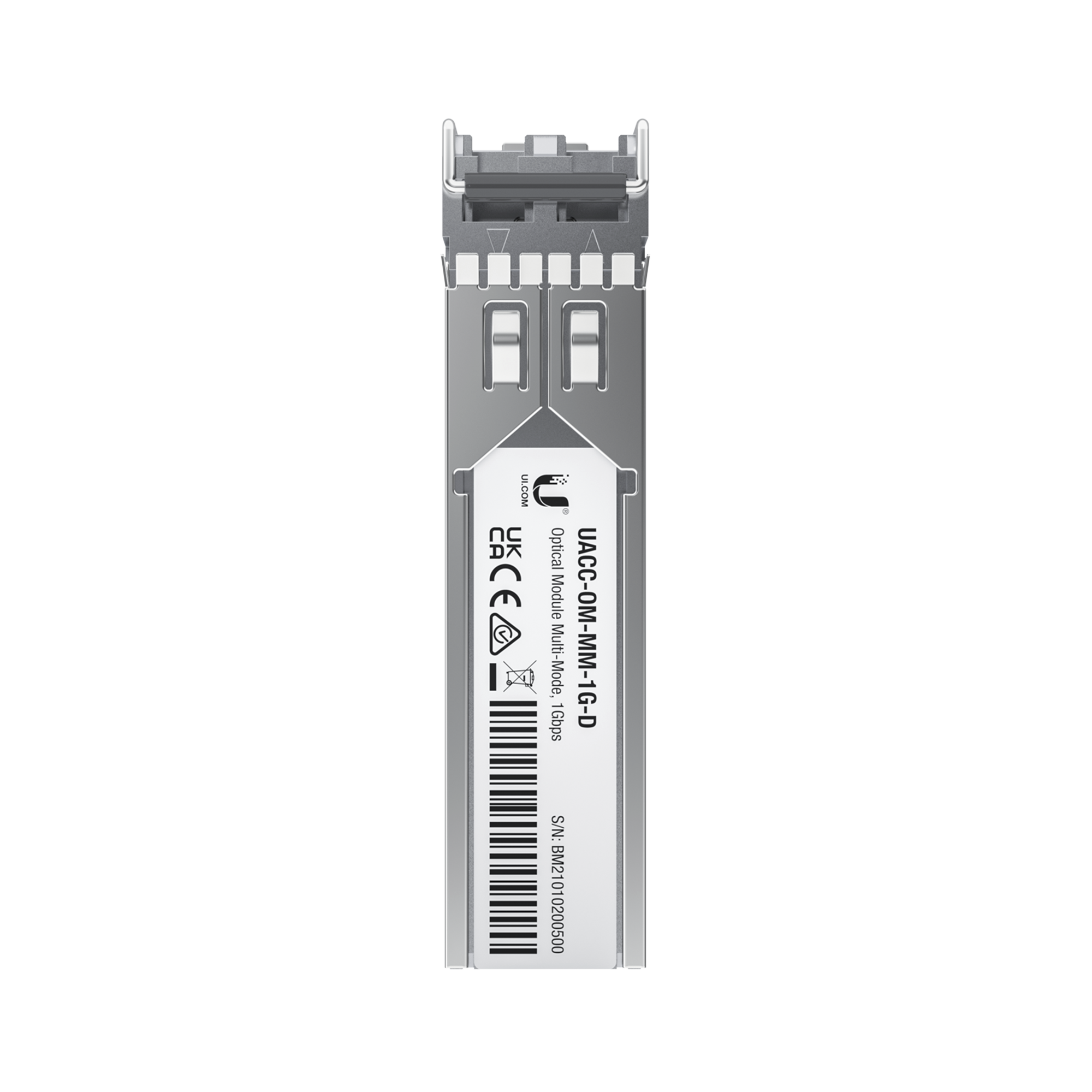 UBIQUITI UACC-OM-MM-1G-D-2 UFiber Módulo SFP, transceptor MiniGibic MultiModo 1.25 Gbps, distancia 550m, conectores LC, paquete de 2 piezas