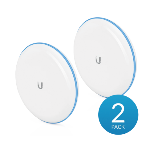 UBIQUITI UBB Kit UniFi Building Bridge de 1+ Gbps en 60 GHz con radio redundante en 5 GHz, alcance de hasta 500 m