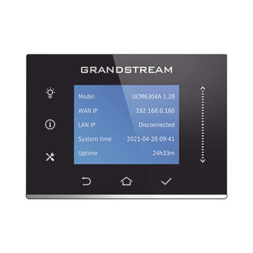 GRANDSTREAM UCM6304A Conmutador IP-PBX para hasta 1000 usuarios y 150 llamadas simultaneas, 4FXO, 4FXS, solución para PyMEs