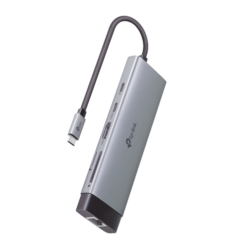 TP-LINK UH9120C Adaptador HUB 9 en 1, 1 puerto USB-C entrada, 1 puerto HDMI 4K, 1 puerto Ethernet Gigabit, 1 puerto SD y MicroSD, 1 puerto USB-C y 3 puertos USB-A