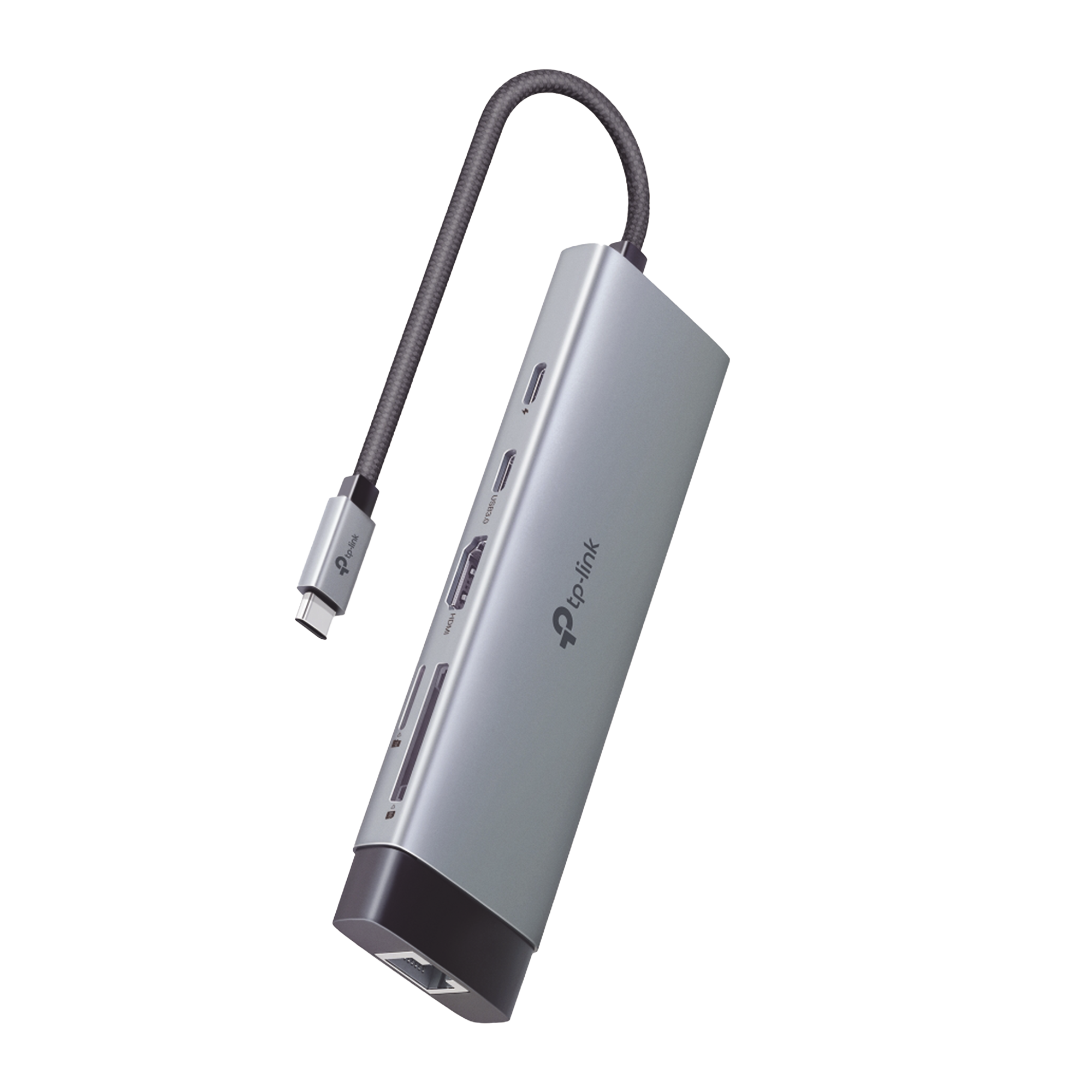 TP-LINK UH9120C Adaptador HUB 9 en 1, 1 puerto USB-C entrada, 1 puerto HDMI 4K, 1 puerto Ethernet Gigabit, 1 puerto SD y MicroSD, 1 puerto USB-C y 3 puertos USB-A