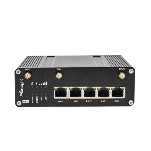 MILESIGHT UR35-L04AF-W Router Celular Industrial 4G LTE con WiFi y Puertos Ethernet para IoT y M2M