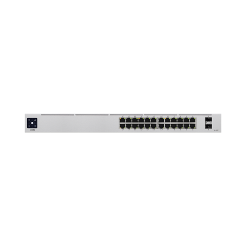 UBIQUITI USW-24-POE UniFi Switch USW-24-POE Gen2, Capa 2 de 24 puertos (16 puertos PoE 802.3af/at + 8 puertos Gigabit) + 2 puertos 1G SFP, 95W, pantalla informativa