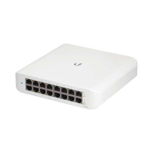 UBIQUITI USW-LITE-16-POE Switch UniFi Lite Administrable PoE de 16 Puertos 10/100/1000 Mbps (8 puertos 802.3af/at), 45 W