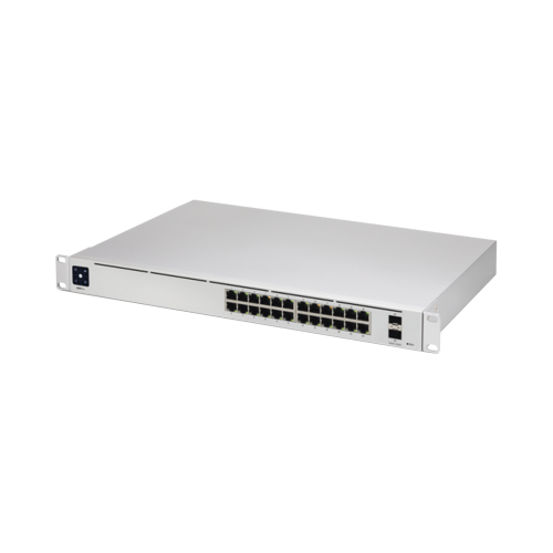 UBIQUITI USW-PRO-24 UniFi Switch USW-Pro-24, Capa 3 de 24 puertos Gigabit RJ-45 + 2 puertos 1/10G SFP+, pantalla informativa