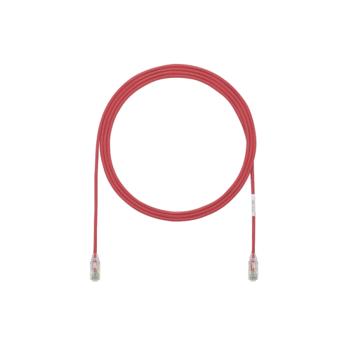 PANDUIT UTP28SP10RD Cable de Parcheo TX6, UTP Cat6, Diámetro Reducido (28AWG), Color Rojo, 10ft