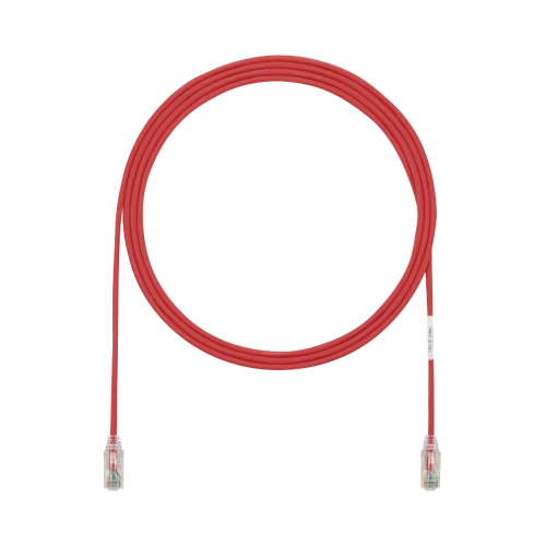 PANDUIT UTP28SP3RD Cable de Parcheo TX6, UTP Cat6, Diámetro Reducido (28AWG), Color Rojo, 3ft
