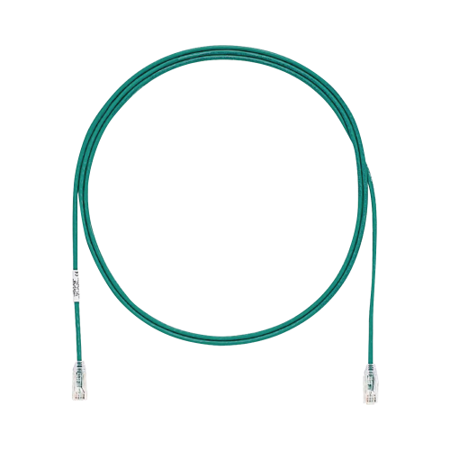 PANDUIT UTP28SP5GR Cable de Parcheo TX6, UTP Cat6, Diámetro Reducido (28AWG), Color Verde, 5ft