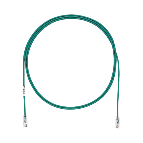PANDUIT UTP28SP7GR Cable de Parcheo TX6, UTP Cat6, Diámetro Reducido (28AWG), Color Verde, 7ft