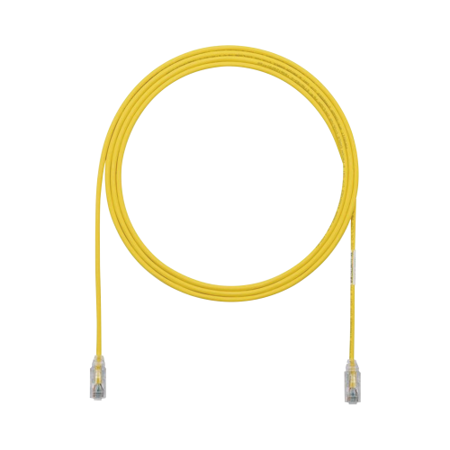 PANDUIT UTP28SP7YL Cable de Parcheo TX6, UTP Cat6, Diámetro Reducido (28AWG), Color Amarillo, 7ft