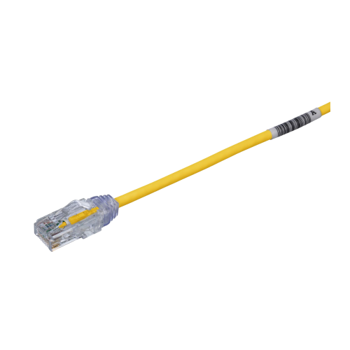 PANDUIT UTP28SP8INYL Cable de Parcheo TX6, UTP Cat6, Diámetro Reducido (28AWG), Color Amarillo, 8in (20.2cm)