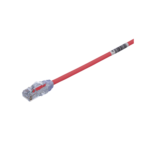 PANDUIT UTP28X10RD Cable de Parcheo UTP Cat6A, CM/LSZH, Diámetro Reducido (28AWG), Color Rojo, 10ft