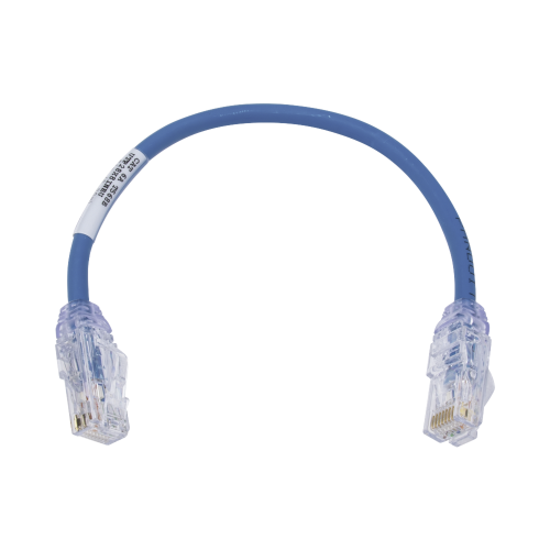 PANDUIT UTP28X1BU Cable de Parcheo UTP Cat6A, CM/LSZH, Diámetro Reducido (28AWG), Color Azul, 1ft
