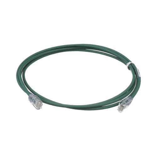 PANDUIT UTP28X3GR Cable de Parcheo UTP Cat6A, CM/LSZH, Diámetro Reducido (28AWG), Color Verde, 3 ft