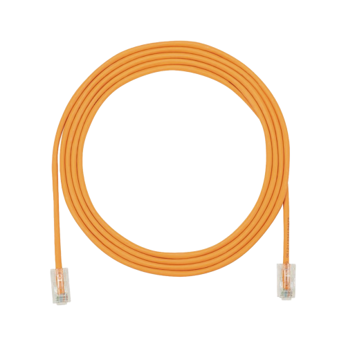 PANDUIT UTP28X3OR Cable de Parcheo UTP Cat6A, CM/LSZH, Diámetro Reducido (28AWG), Color Naranja, 3ft