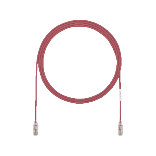 PANDUIT UTP28X3RD Cable de Parcheo UTP Cat6A, CM/LSZH, Diámetro Reducido (28AWG), Color Rojo, 3ft