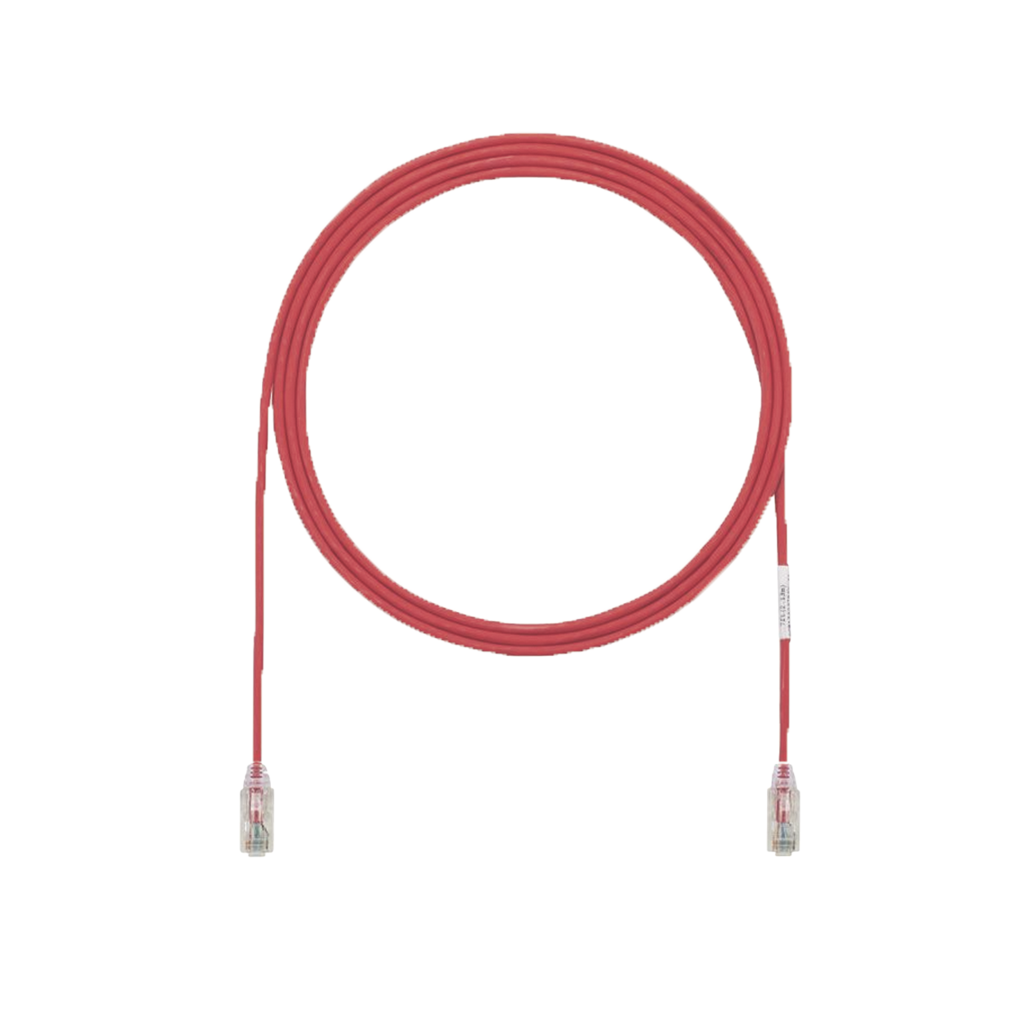 PANDUIT UTP28X50RD Cable de Parcheo UTP Cat6A, CM/LSZH, Diámetro Reducido (28AWG), Color Rojo, 50ft