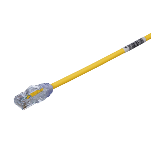 PANDUIT UTP28X8INYL Cable de Parcheo UTP, Cat6A, Diámetro Reducido (28 AWG), CM/LSZH, Color Amarillo, 8in (20.3cm)