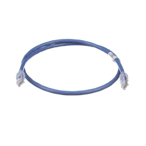 PANDUIT UTP6AX1BU Cable de Parcheo UTP, Cat6A, 24 AWG, CM, Color Azul, 1ft
