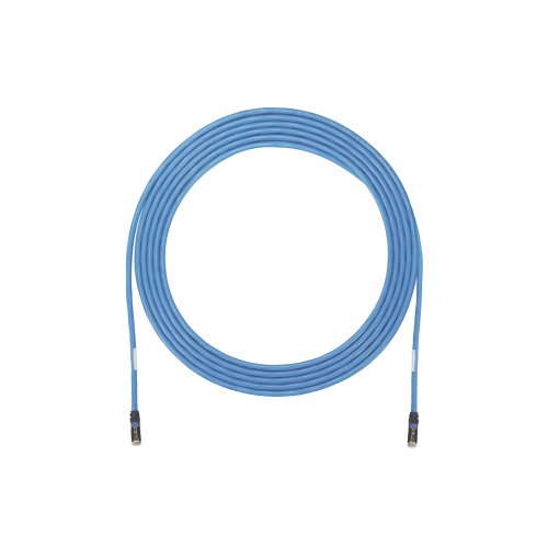 PANDUIT UZPPBU100 Cable de Zona U/UTP Cat6A, Con Plug Modular en Cada Extremo, Conductor 23 AWG Sólido, CMP (Plenum), 100 ft, Color Azul