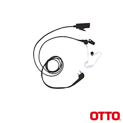 OTTO V1-10695 Kit de Micrófono-Audífono profesional de 2 Cables para KENWOOD NX-200/300/410/5000, TK-480/2180/3180