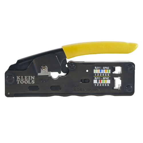 KLEIN TOOLS VDV-226-107 Ponchadora/Pelacables/Cortacables Compacta con Matraca para Conectores RJ45 y RJ11/RJ12.