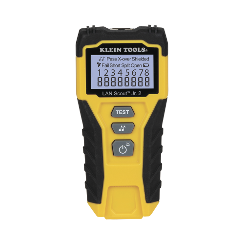 KLEIN TOOLS VDV526200 Tester de Cable LAN Scout™ Jr. 2/ Para: Prueba aprobada/ Error de Cableado/ Falla de Circuito Abierto o Cortocircuito/ Par Dividido/ Blindaje.