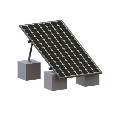 EPCOM POWERLINE VEKTOR8R1M Montaje para Panel Solar, Riel «8» de 1400mm para Módulos con Espesor de 35mm, Velocidad de Viento Máx. 136km/h (20° a 45°)