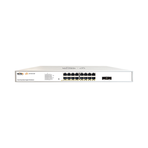 WI-TEK WI-PCES318GF Switch Administrable PoE, 16 puertos PoE af/at Gigabit, 2 x SFP Gigabit, Administración Cloud Gratuita, Presupuesto 240 W