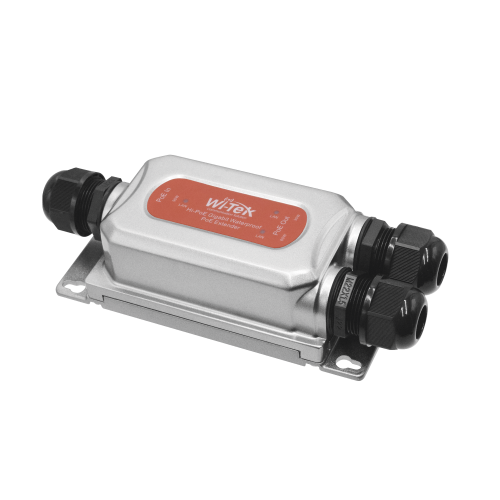 WI-TEK WIPOE22EO Extensor PoE para exterior, Entrada PoE de 90W y 2 salidas PoE de 60W y 30W, Protección IP68, Ideal para Aplicaciones de CCTV