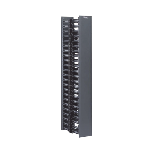 PANDUIT WMPV22E Organizador Vertical NetRunner, Doble (Frontal y Posterior), de 22.5 UR, 4.9in de Ancho, Color Negro