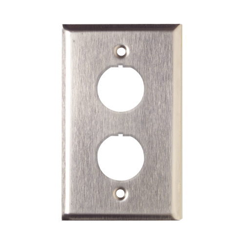 SIEMON XFP-S-02-SS Placa de Pared Reforzada, de Acero Inoxidable, Para Uso Industrial, de 2 Puertos