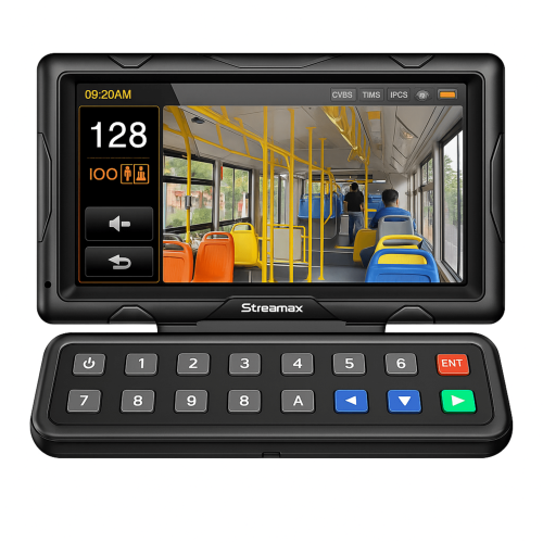 EPCOM XMRCP5 Panel de control dáctilar multifuncional con monitor de 7″ para MDVR móvil Streamax