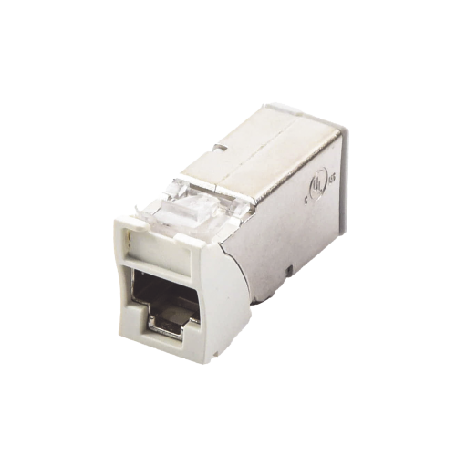 SIEMON Z6A-S02B Jack Z-MAX Cat6A, Blindado, Montaje híbrido en Placa de Pared (Plano y Angulado), Color Blanco, Versión Bulk (Sin Empaque Individual)