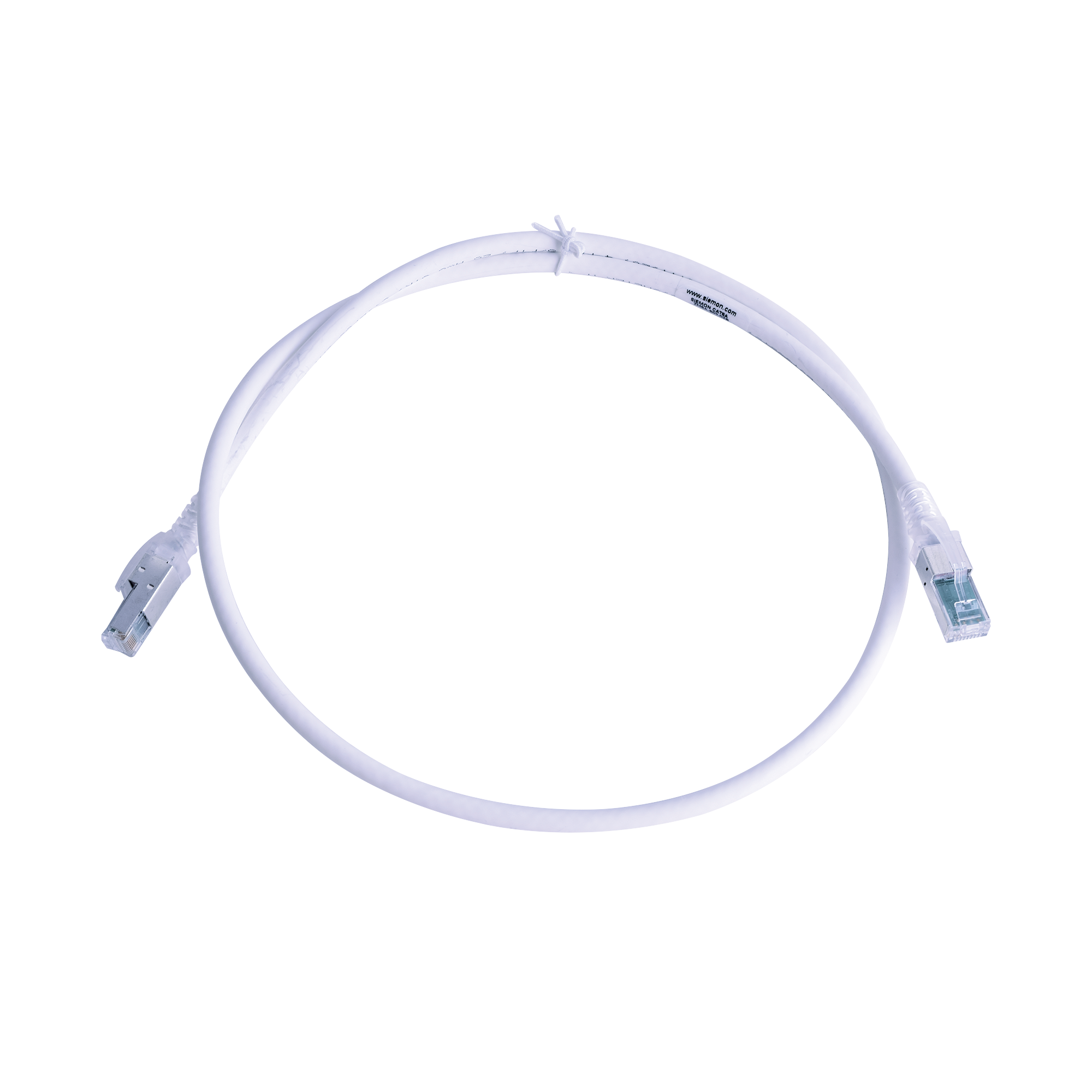 SIEMON ZM6A-S03-02B Patch Cord Z-MAX Cat6A S/FTP, CM/LS0H, 3ft, Color Blanco, Versión Bulk (Sin Empaque Individual)