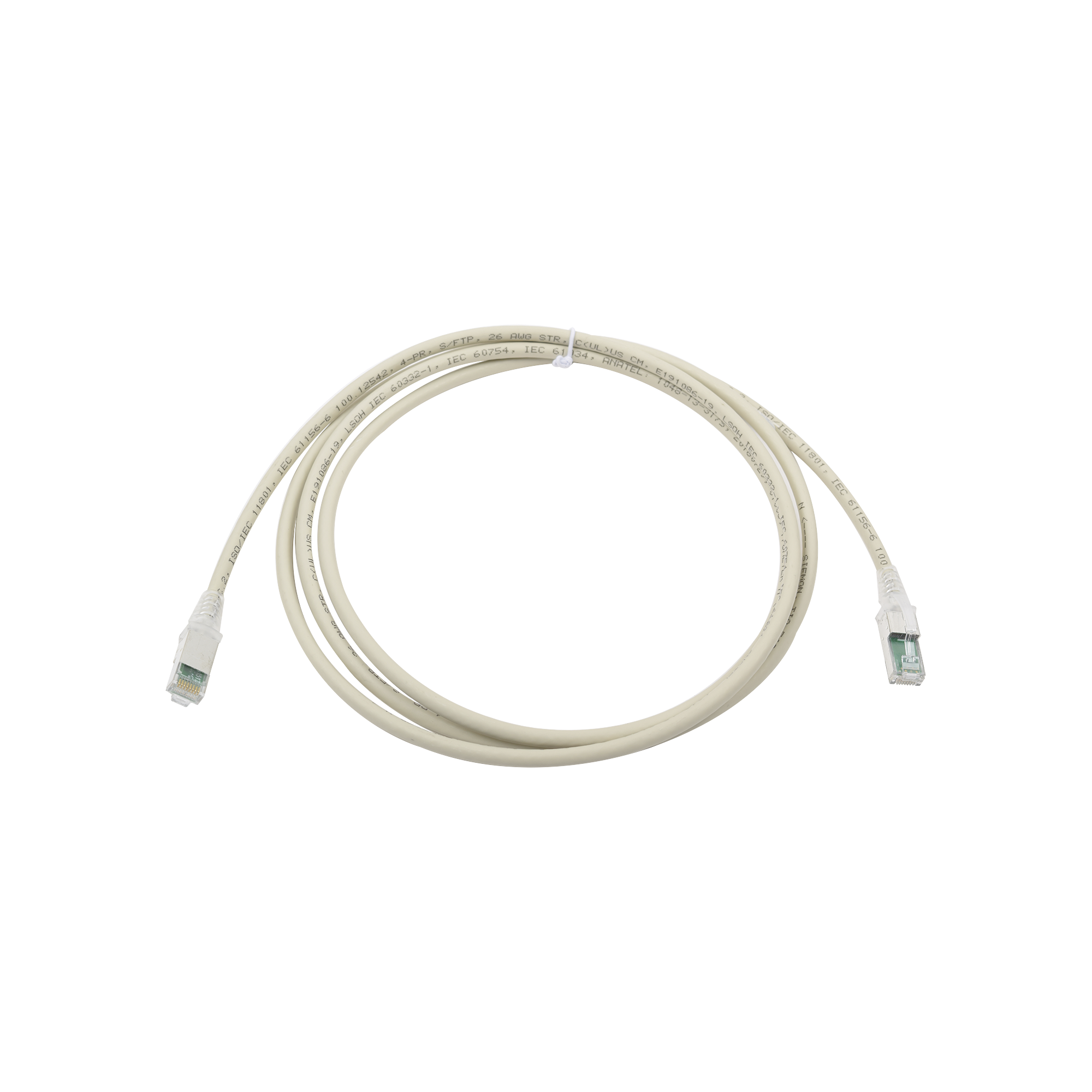 SIEMON ZM6A-S05-04B Patch Cord Z-MAX Cat6A S/FTP, CM/LS0H, 5ft, Color Gris, Versión Bulk (Sin Empaque Individual)