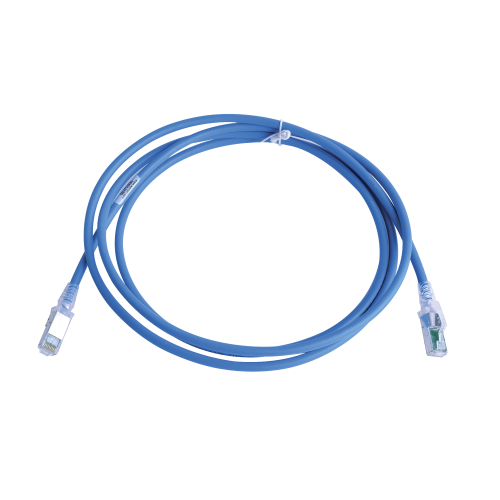 SIEMON ZM6A-S07-06B Patch Cord Z-MAX Cat6A S/FTP, CM/LS0H, 7ft, Color Azul, Versión Bulk (Sin Empaque Individual)
