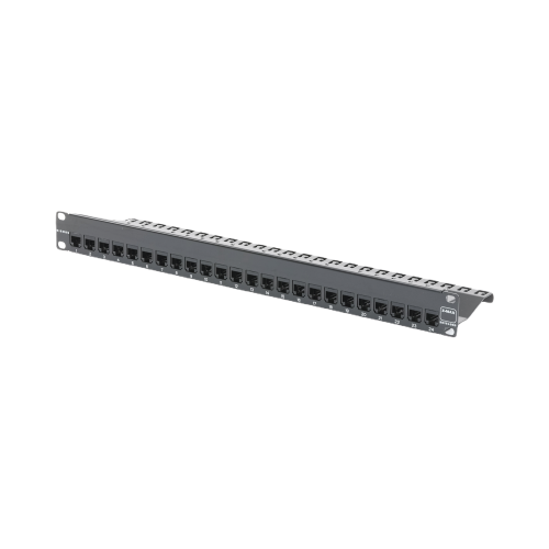SIEMON ZS-PNL-24E Patch Panel Z-MAX, Blindado, de 24 puertos, Modular (vacío), Plano, 1UR
