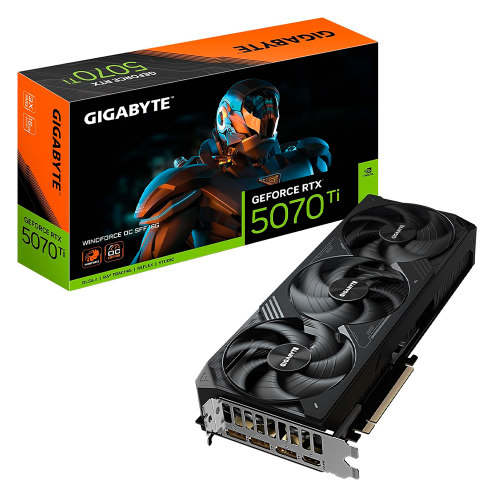 Tarjeta de Video GIGABYTE NVIDIA GeForce RTX 5070 Ti, 16GB 256-bit GDDR7, PCI Express 5.0, GV-N507TWF3OC-16GD, RTXS50