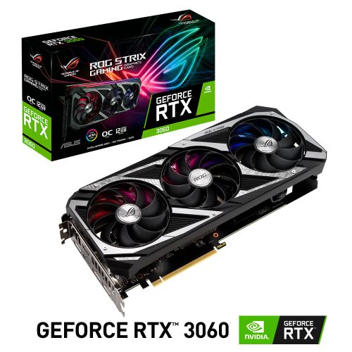 Tarjeta de Video Nvidia GeForce RTX 3060, ASUS ROG STRIX OC V2 LHR, ROG-STRIX-RTX3060-O12G-V2-GAMING, 3 AÑOS DE GARANTIA NACIONAL /