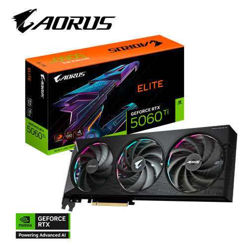 Tarjeta de Video Nvidia Gigabyte GeForce RTX 5060 Ti Elite WINDFORCE, 16GB GDDR7, PCI Express 5.0, GV-N506TAORUS E-16GD