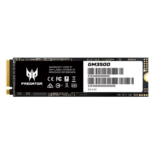 Unidad de Estado Sólido Acer Predator GM-3500 NVMe, 512GB, PCI Express 3.0, M.2, GM3500-512GB /MAX. 1 X CLIENTE